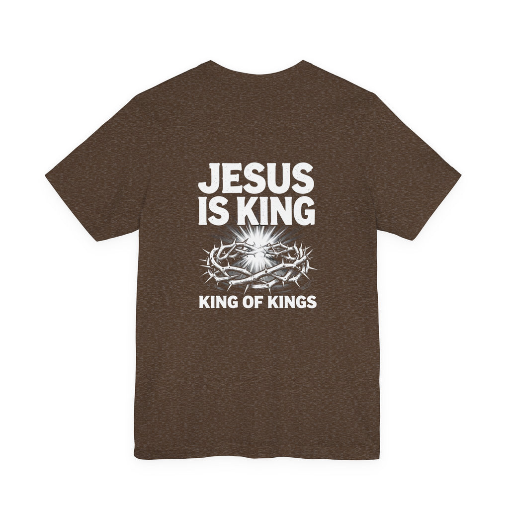 Jesus Is King tee | Solus logo Christian faith shirt, King of Kings design