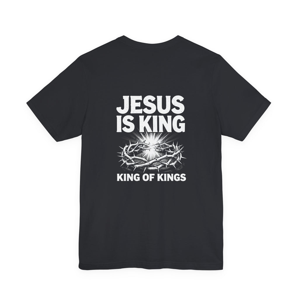 Jesus Is King tee | Solus logo Christian faith shirt, King of Kings design