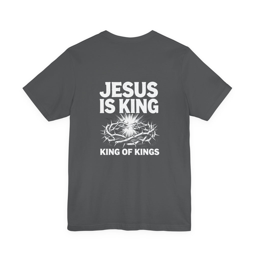 Jesus Is King tee | Solus logo Christian faith shirt, King of Kings design
