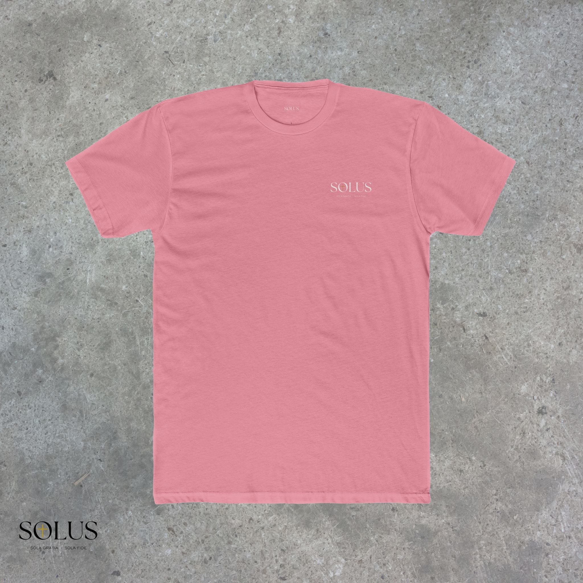 Religious Statue Graphic Tee — 'Solus' Cotton Crewneck T-Shirt