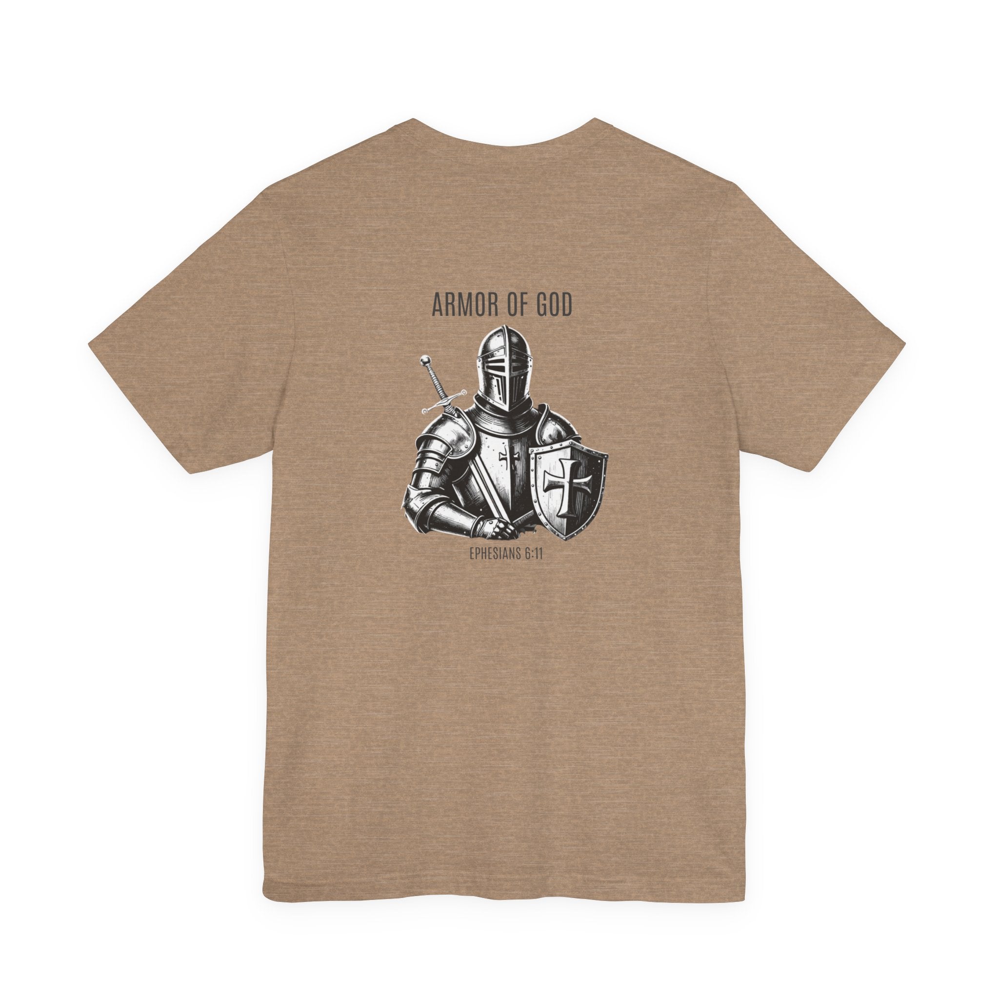Armor of God Knight illustration Tee | Solus chest text, Ephesians 6:11 back design