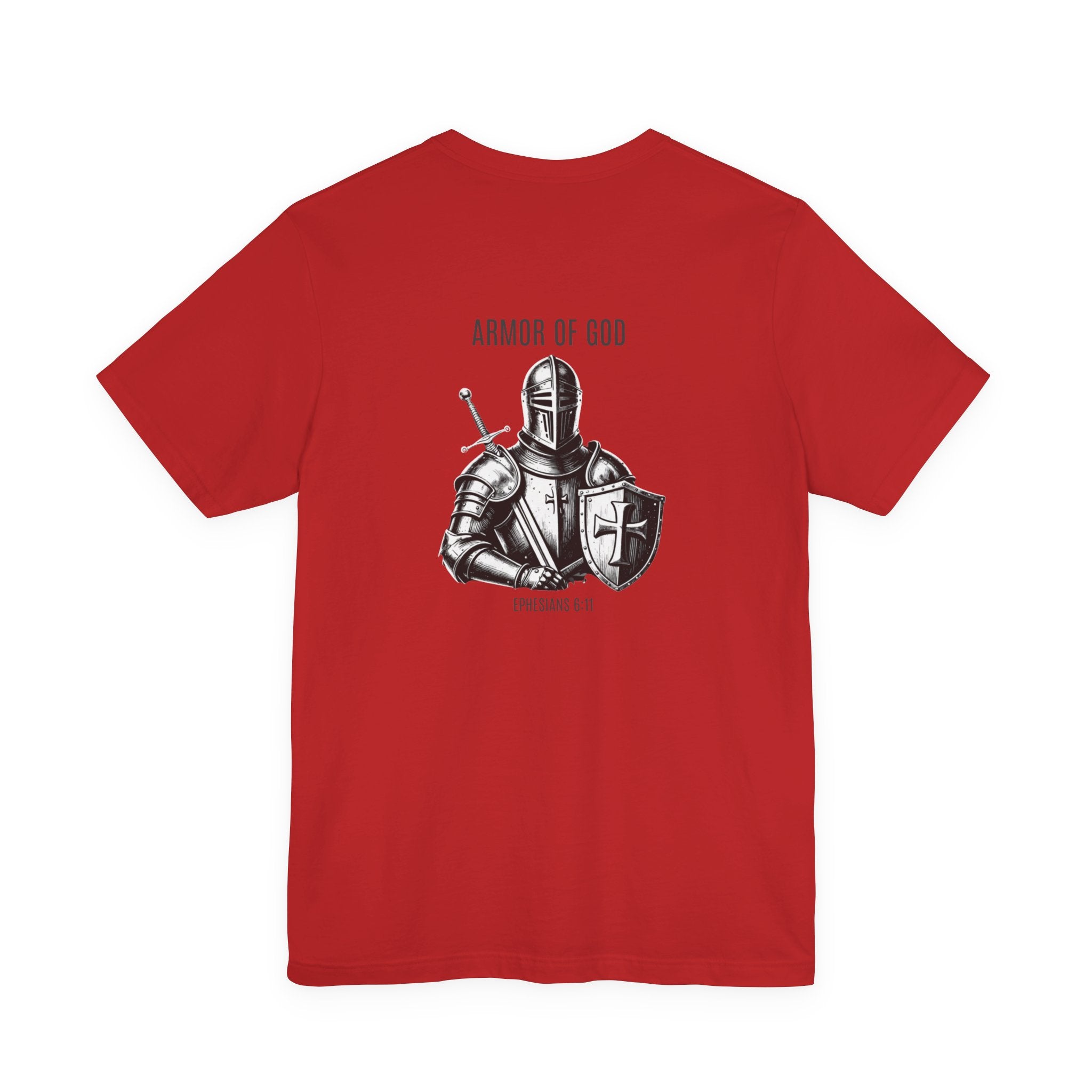 Armor of God Knight illustration Tee | Solus chest text, Ephesians 6:11 back design
