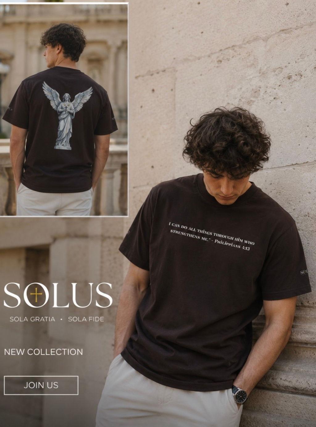 Angel Statue Graphic Tee - SOLUS